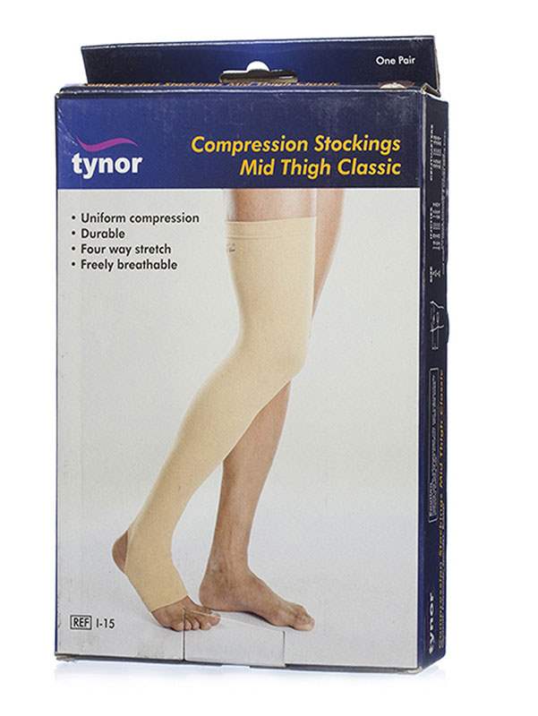 TYNOR Compression Stockings Below Knee Classic - 1 Pair - Large (34.2 to  40.6 cms) Knee Support - Buy TYNOR Compression Stockings Below Knee Classic  - 1 Pair - Large (34.2 to